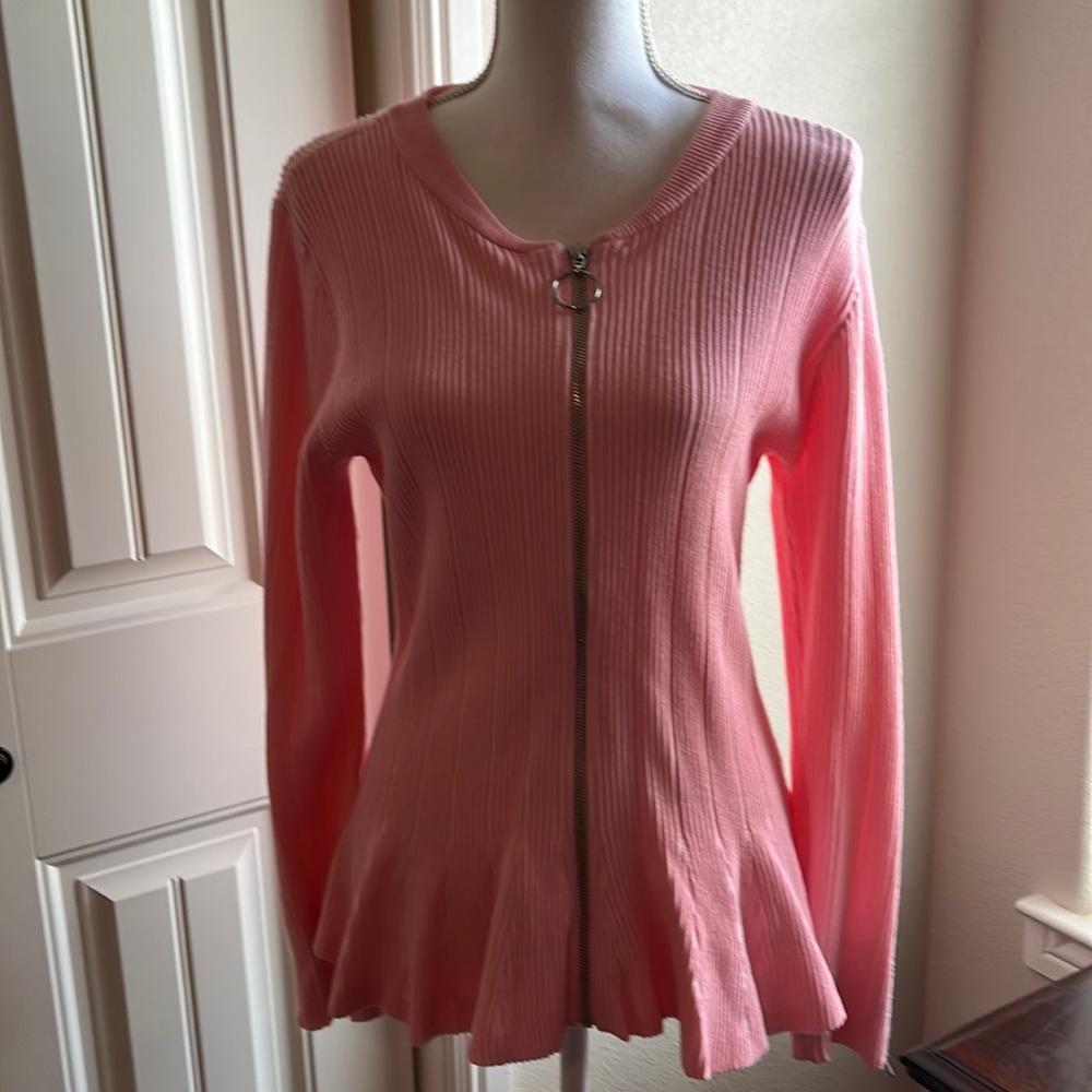 Beautiful pink peplum bottom  sweater